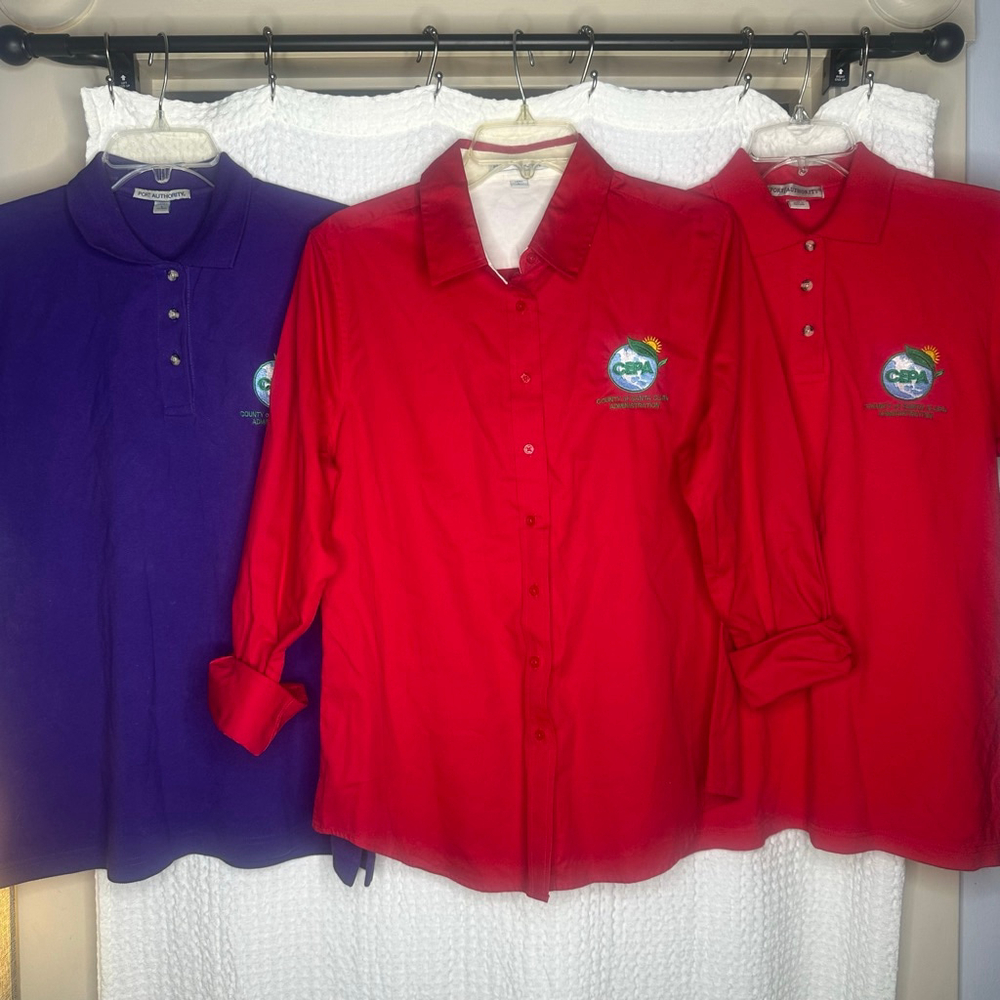 3 Ladies Large County of Santa Clara Administration CEPA Shirts